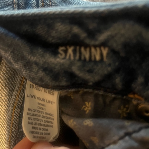 American eagle distressed skinny jeans 10 reg stretch - Picture 3 of 4